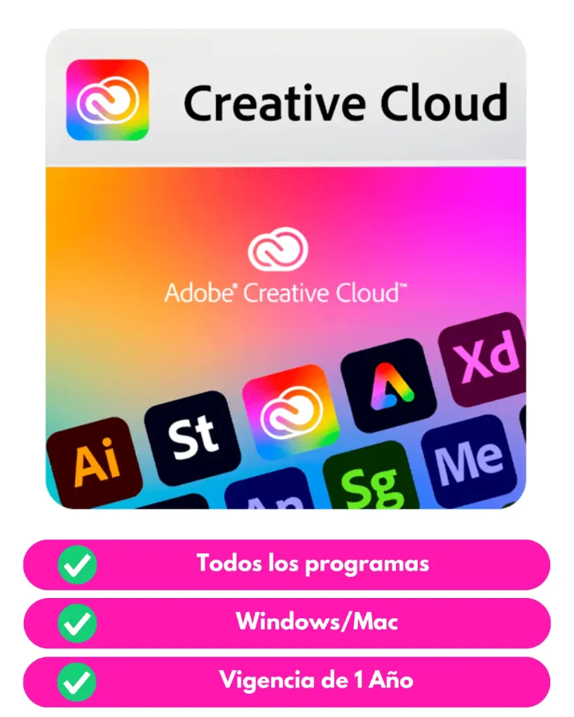 Adobe Creative Cloud 1 Año (Todo Adobe)