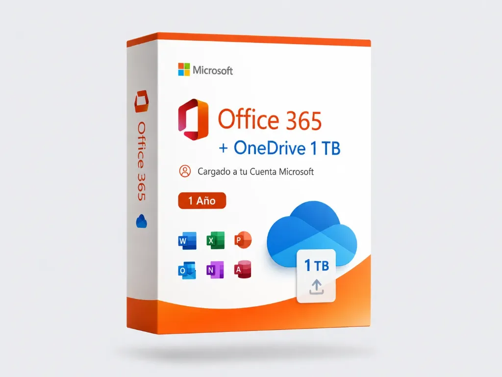 [OFFICE365-ONEDRIVE-1TB-1Y-SUB] Office 365 + OneDrive 1 TB - Cargado a tu Cuenta Microsoft - 1 Año