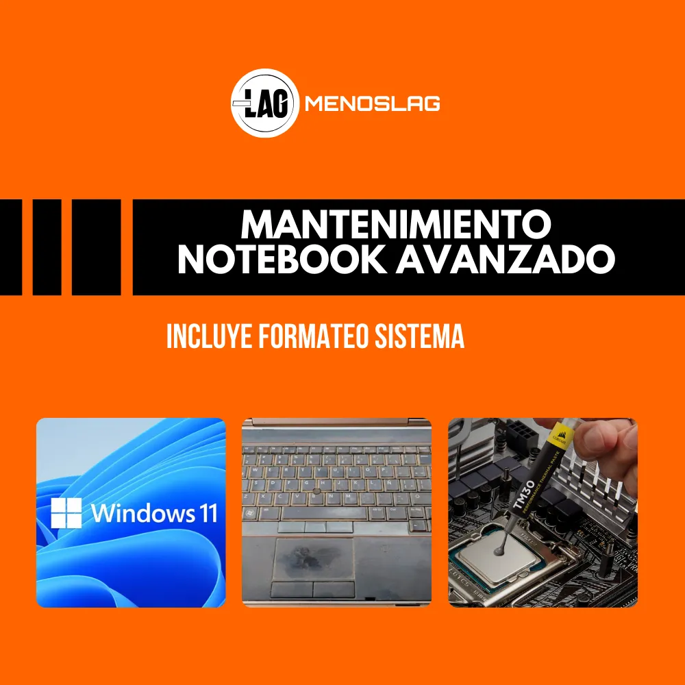 Mantenimiento Notebook Avanzado (Pack Instalacion Sistema)