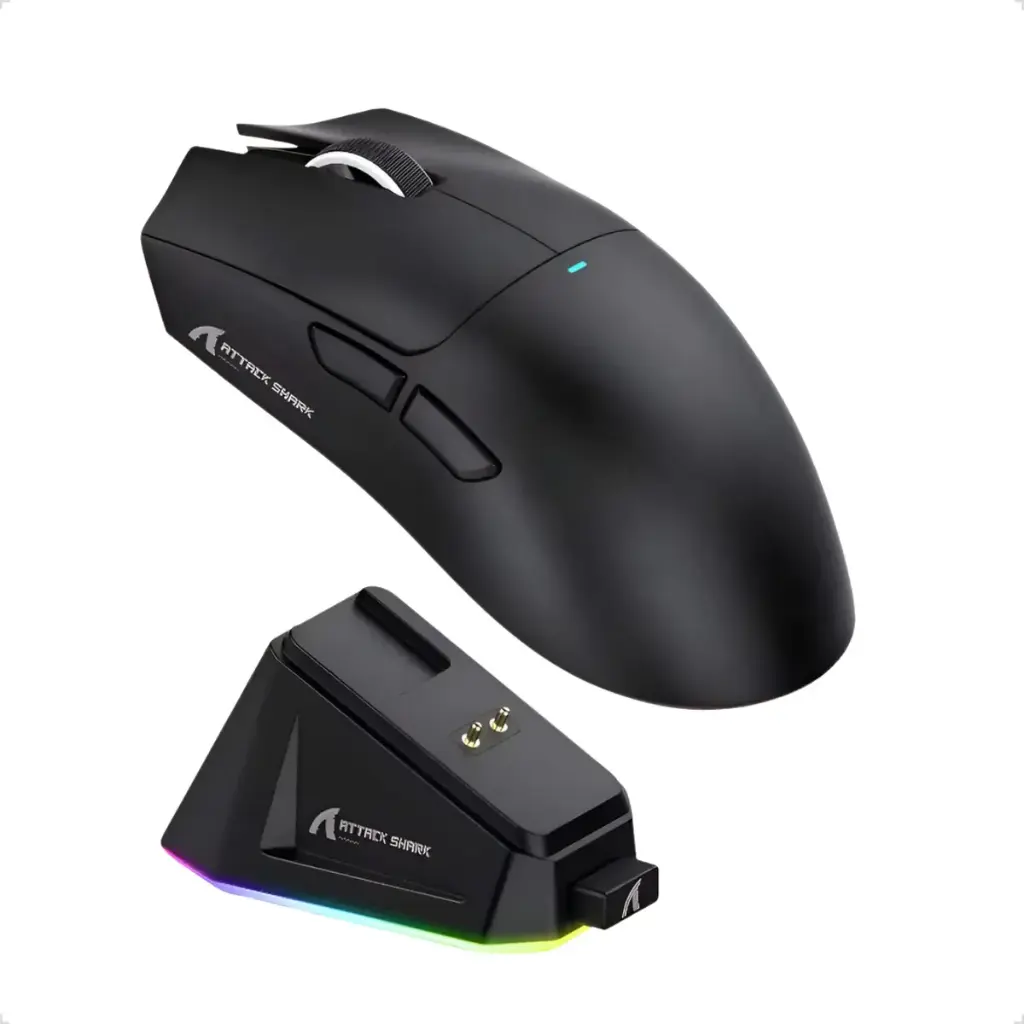 Mouse Gamer Inalámbrico Attack Shark X11 - 22K DPI · Ultraliviano 59g · Base de carga RGB