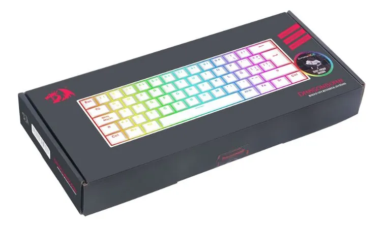 Teclado Mecánico Gamer Redragon Dragonborn K630W RGB SP Blanco