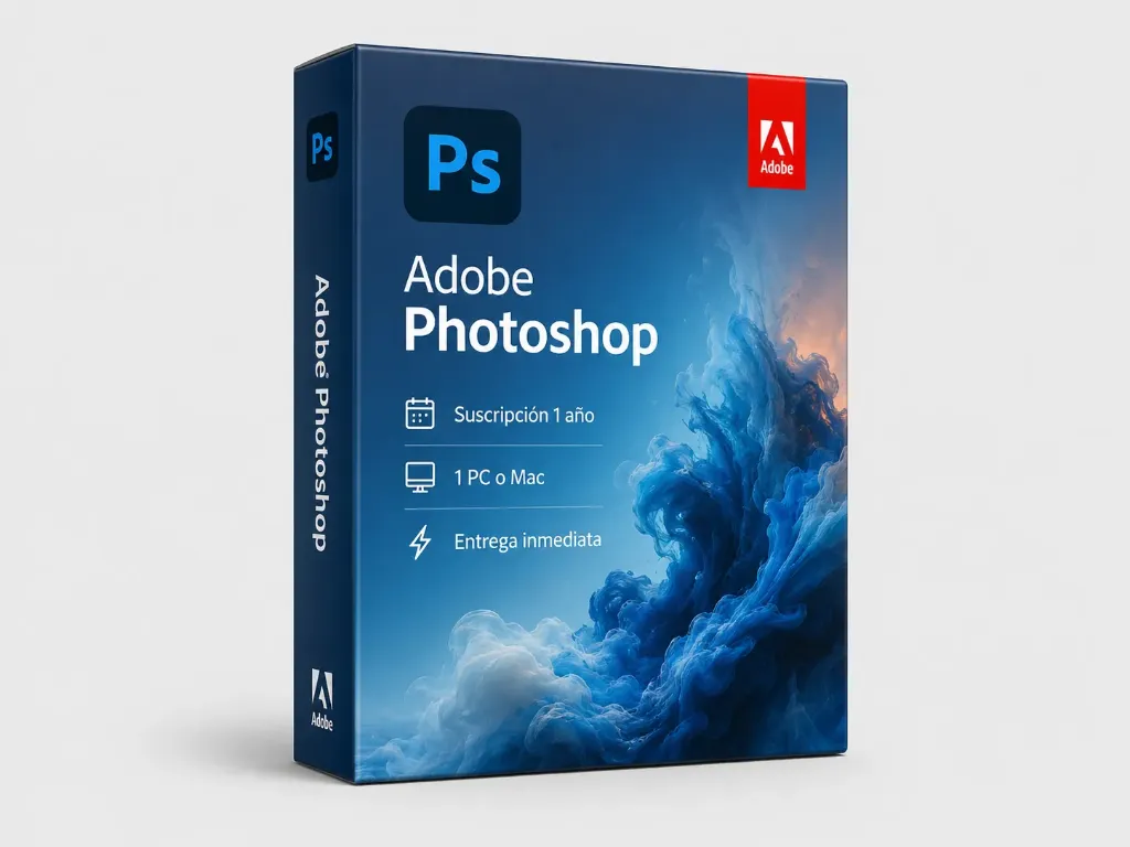 Adobe Photoshop — Suscripción 1 año 1 PC o Mac Entrega inmediata