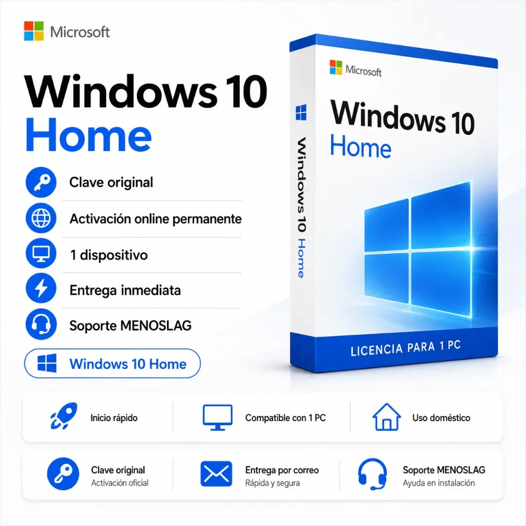 Windows 10 Home - Licencia Original Permanente - 1 PC - Entrega Inmediata