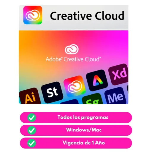 Adobe Creative Cloud 1 Año (Todo Adobe)