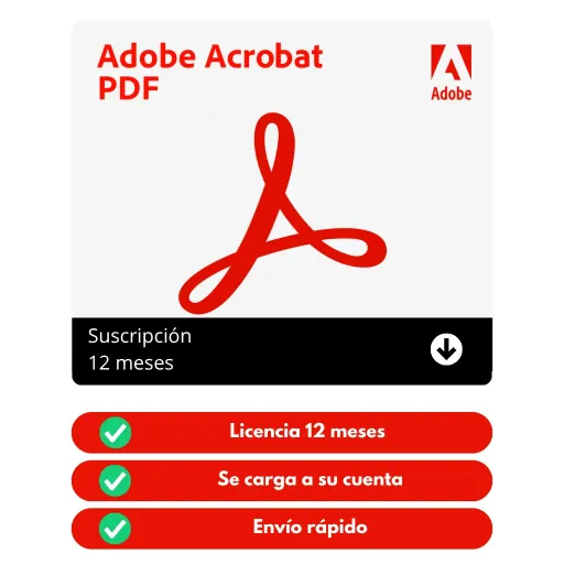 Adobe Acrobat 2026 - Suscripción 1 año -1 PC o Mac - Edita y firma PDF profesionalmente